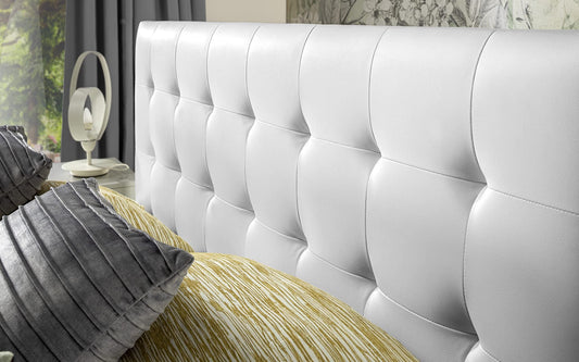 Dafne Italian Design Letto singolo similpelle bianco cm. 88 x 201 x 111
