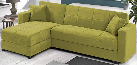 Dafnedesign.com - Divano angolare - Colore: verde. Dimensioni: cm. 225 x 158 x 86h (STD)
