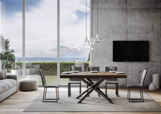 Itamoby, Tavolo Famas Evolution Allungabile Noce 90x160 allungato 264