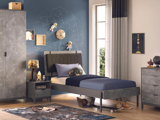 Dafne Italian Design Letto Space Gray 100x200 cm