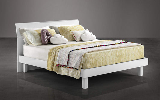 Dafne Italian Design Letto Matrimoniale Bianco Laccato (cm. 173 x 212 x 100h)