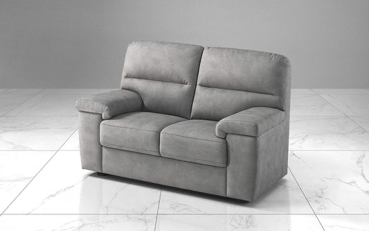 Dafne Italian Design Divano 2 posti. Similpelle Effetto Nabuk Ash (cm. 155 x 93 x 99h)