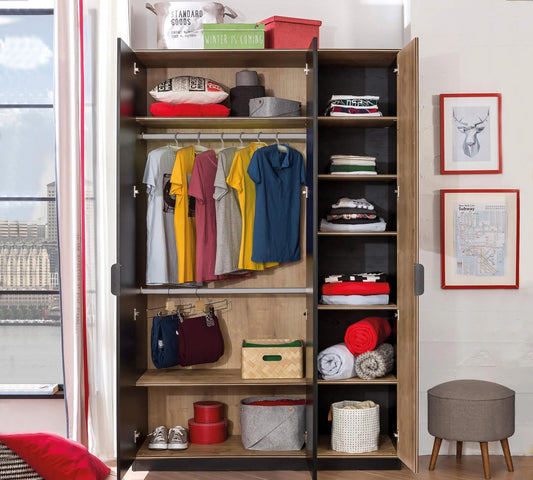 Dafne Italian Design Armadio 3 Ante Black