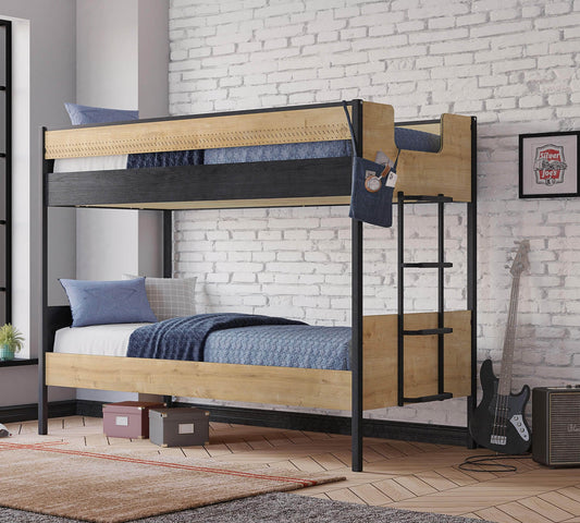 Dafne Italian Design Letto a Castello Black Line (90x200 Cm)