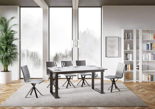 Itamoby, Tavolo Bandos Allungabile Bianco Frassino 90x160 allungato 220