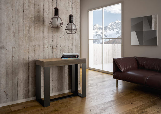 Dafne Italian Design Consolle allungabile Futura Noce Telaio Antracite