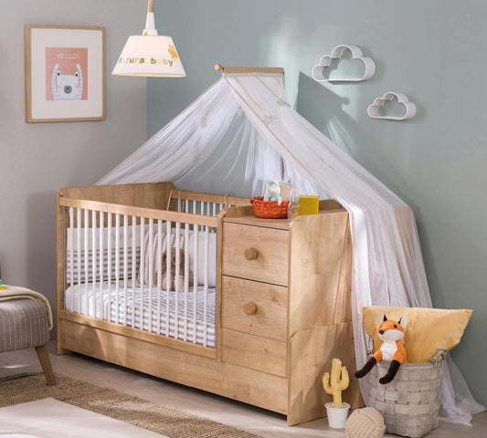 Dafne Italian Design Lettino trasformabile Bebè Mocha St (75x160 Cm)