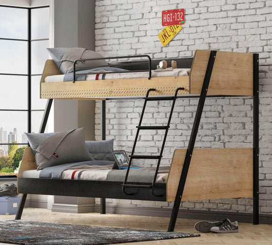 Dafne Italian Design Letto a Castello Grande Black (90x200-120x200 Cm)
