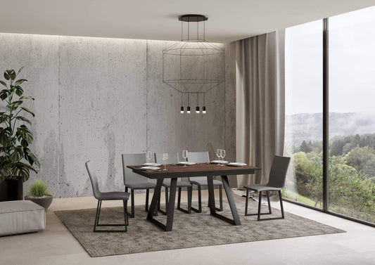 Itamoby, Tavolo Bernadette Allungabile Noce 90x160 allungato 220