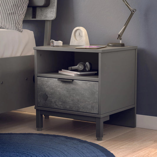 Dafne Italian Design Comodino Space Gray