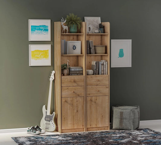 Dafne Italian Design Libreria Mocha con Cassetto