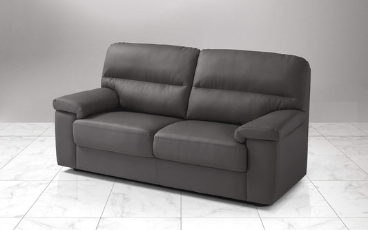 Dafne Italian Design Divano a 3 posti. Similpelle Mouse (cm. 186 x 95 x 96h)