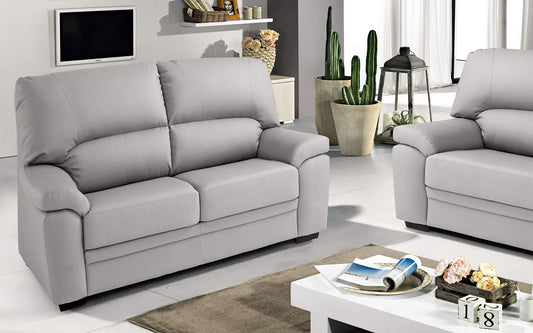 Dafne Italian Design Divano a 2 posti. Similpelle Ash (cm. 155 x 90 x 95h)
