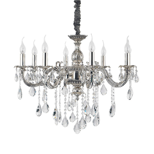 Dafne Italian Design Lampadario a 8 luci - Argento