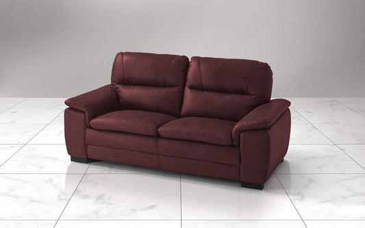 Dafne Italian Design Divano a 3 posti. Tessuto Manila Bordeaux (cm. 198 x 95 x 94h)