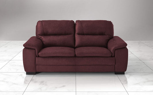 Dafne Italian Design Divano a 3 posti. Tessuto Manila Bordeaux (cm. 198 x 95 x 94h)