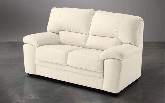 Dafne Italian Design Divano a 2 posti. Similpelle Milk (cm. 159 x 92 x 92)