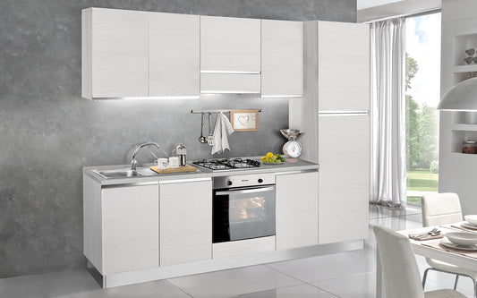 Dafne Italian Design Cucina Completa effetto olmo bianco