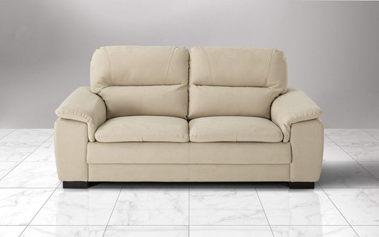 Dafne Italian Design Divano a 3 posti. Tessuto Soft Beige (cm. 198 x 95 x 94h)