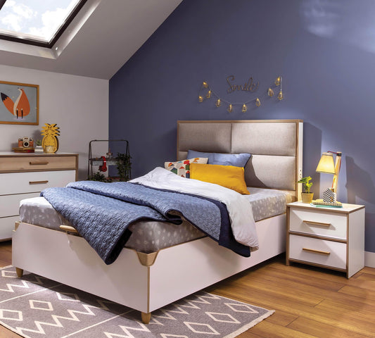 Dafne Italian Design Modera Letto Testata in Tessuto con Rete (120x200 Cm)