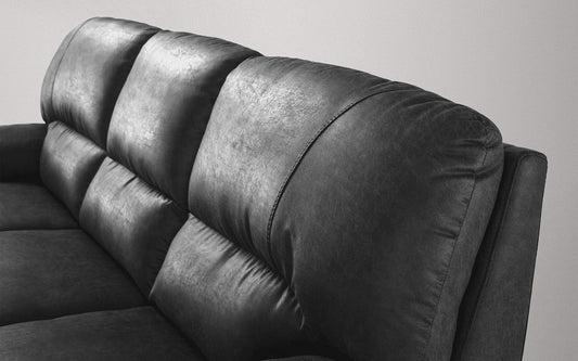 Dafne Italian Design Divano a 3 posti. Tessuto Tay Tay Dark Grey (cm. 208 x 95 x 90h)