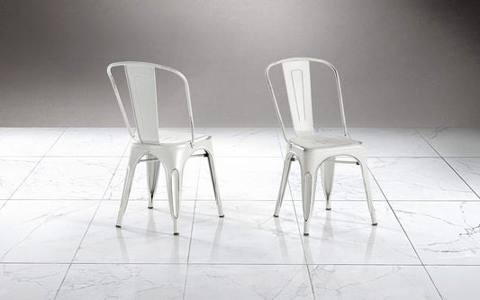 N. 2 (Due) Sedie da Pranzo - Dimensioni: cm. 51 x 45 x 85h (DFS) (Bianco)