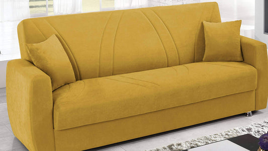 Dafnedesign.com - Divano letto 3 posti - Colore: giallo -cm. 225 x 87 x 92h (STD)