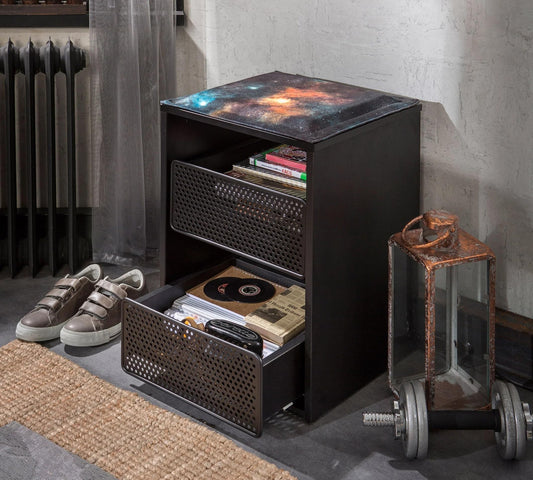 Dafne Italian Design Cassone in Dark Metal