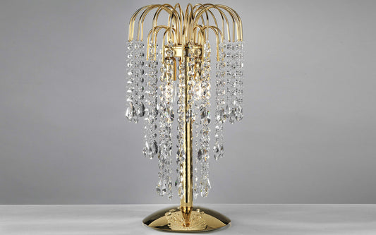 Dafnedesign.com - Lume da tavola con cristalli d'orata - (UL)