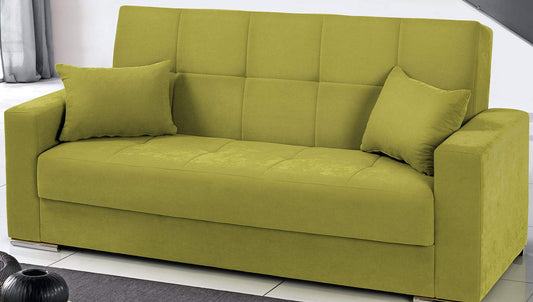 Dafnedesign.com - Divano letto 3 posti - Colore: verde - - misure: cm. 230 x 93 x 97h (STD)