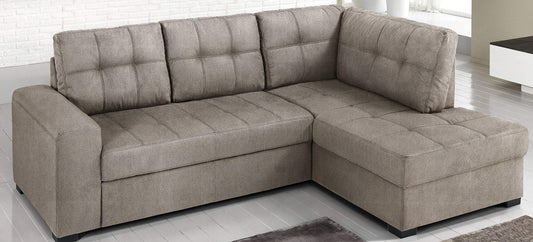 Dafnedesign.com - Divano angolare 3 posti - Colore: sabbia - - Dimensioni: 244 x 172 x 89h cm (STD)