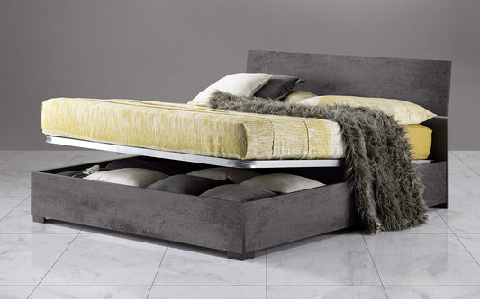 Dafne Italian Design Letto matrimoniale con contenitore in legno, rete ortopedica a doghe - 169 x 203 x 94h.