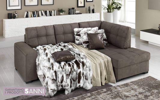 Dafnedesign.com - Divano angolare 3 posti - Colore: terra- - - Dimensioni: 244 x 172 x 89h cm (STD)