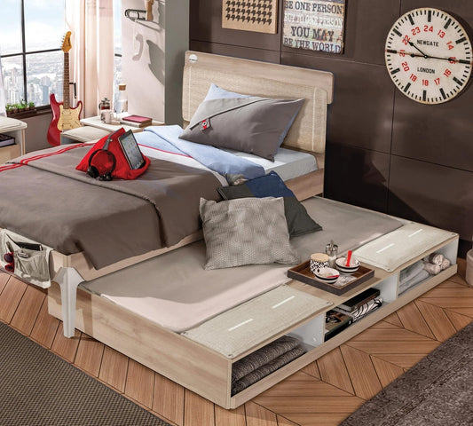 Dafne Italian Design Letto Duo Estraibile con Divisori (90x190 Cm)
