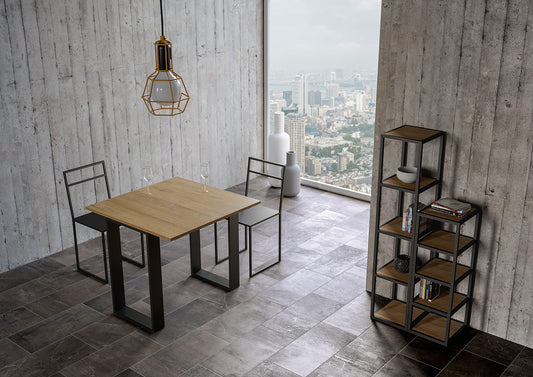 Dafne Italian Design Consolle allungabile Tecno Libra Noce Telaio Antracite
