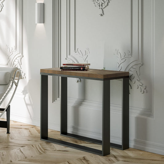 Dafne Italian Design Consolle Elettra Libra Noce telaio antracite