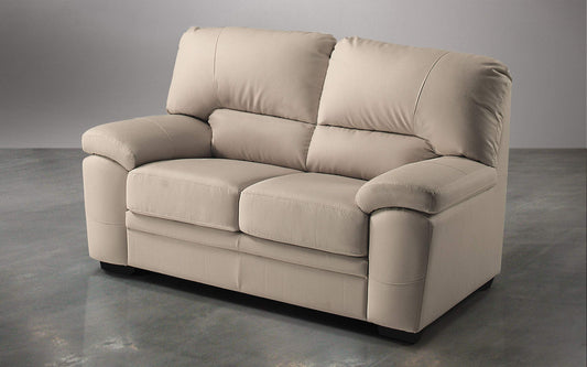 Dafne Italian Design Divano a 2 posti. Similpelle Light Camel (cm. 159 x 92 x 92h)