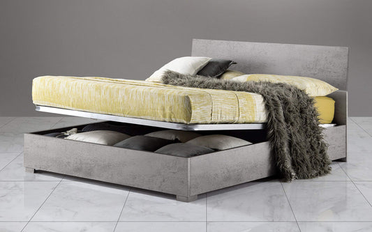 Dafne Italian Design Letto matrimoniale con contenitore in legno, rete ortopedica a doghe - 169 x 203 x 94h.