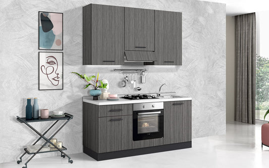 Dafne Italian Design Cucina completa di elettrodomestici (forno, lavandino, cappa cottura) stile Industriale