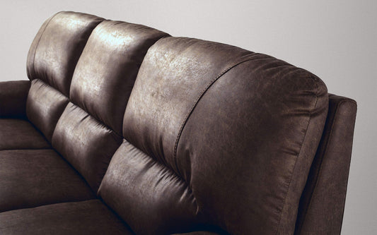 Dafne Italian Design Divano a 3 posti. Tessuto Tay Tay Ebony (cm. 208 x 95 x 90h)