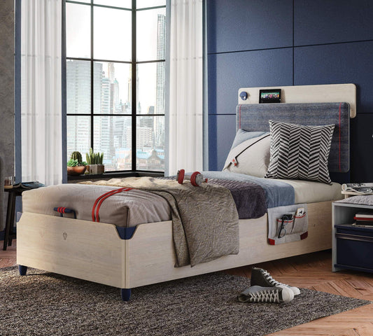 Dafne Italian Design Letto Line Trio con Rete (100x200 Cm)