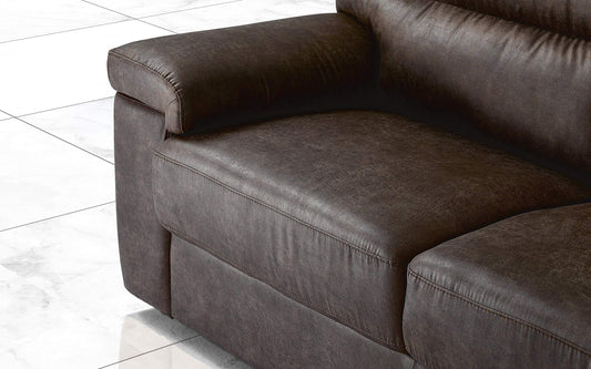 Dafne Italian Design Divano a 3 posti. Tessuto Tay Tay Ebony (cm. 186 x 95 x 96h)