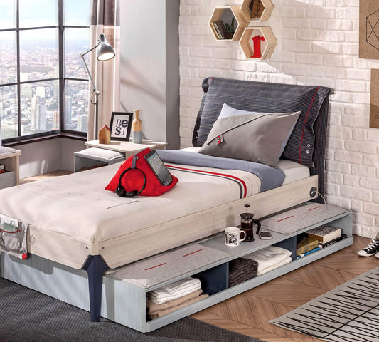 Dafne Italian Design Letto Estraibile Trio con Divisori (90x190 Cm)