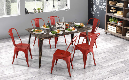 Dafne Italian Design Tavolo Fisso Nero Anticato (cm. 160 x 80 x 76h)