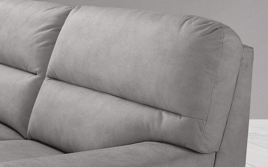 Dafne Italian Design Divano a 3 posti. Similpelle Effetto Nabuk Ash (cm. 186 x 95 x 96h)