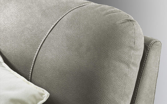 Dafne Italian Design Divano Letto 3 posti con penisola a Sinistra - Colore: Nabuk Grigio Chiaro - cm. 252 x 160 x 92h