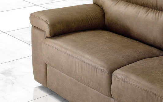 Dafne Italian Design Divano a 3 posti. Tessuto Tay Tay Camel (cm. 186 x 95 x 96h)