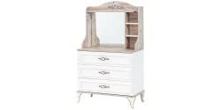 Dafne Italian Design Cassettiera dorata con specchio [LVT]