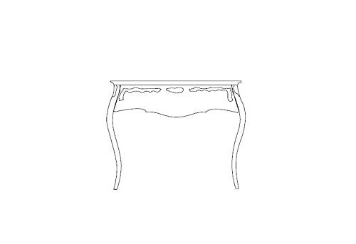 Dafne Italian Design Tavolo consolle bianco/decorazione con foglia argento, H. 99 x P. 47 x L. 130, in legno massiccio ebano