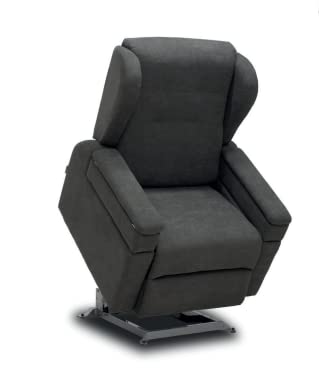 Dafne Italian Design Poltrona relax in tessuto aquaclean colore grigio antracite - misure cm. L 87 l 91 H 114 - Made in Italy